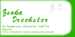 zsoka drechsler business card